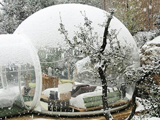 This Tiny Backyard Bubble Tent Family Is Inflatable