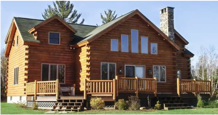 $66,500 Pre-Cut Log House Shell. This is The Linwood Log Home