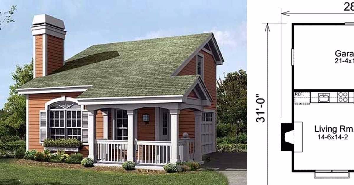 7 first-rate floor plans for tiny one-bedroom homes with attached garages