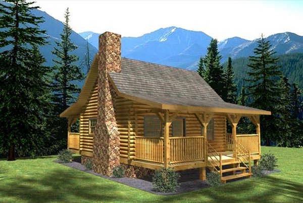 Monticello Tiny Log House by Honest Abe Log Homes, Inc.
