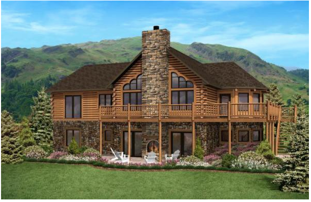 North Carolina Home Plan by Golden Eagle Log Homes
