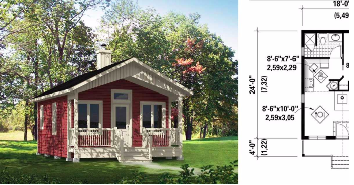 6 tiny floor plans for appealing homes with covered front porches