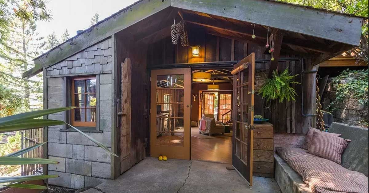 Gorgeous 750 sq ft cabin’s most impressive secrets await behind its open door